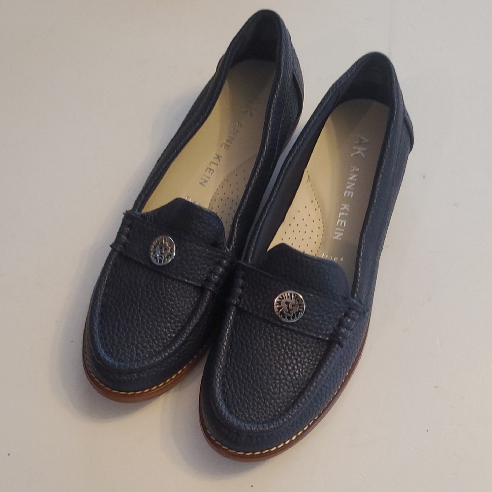 Anne Klein Navy Loafers